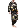 thumbnail image 2 of Balery Casino Cards Pijama para Hombre de Dos Piezas con Manga Larga, Conjunto de Dormir y Descanso Suave con Bolsillos-Small, 2 of 7