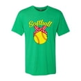 thumbnail image 2 of Wild Bobby, Cute Ribbon Bow Softball Mom Gift, Mother's Day, Men Premium Tri Blend T-Shirt, Envy, Small, 2 of 3