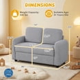 thumbnail image 4 of Furnibear Toddler Chair 2 Seat Kids Sofa Toddler Sofa Couch with Soft Teddy Fleece Upholstery and, 4 of 10