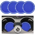 thumbnail image 1 of Yazoeia 4 PCS Bling Car Cup Coaster, 2.75 Inch Anti-Slip Anti-Scratch Cup Holder Insert Coaster, Sparkling Crystal Rhinestone Auto Cup Mat, Universal Interior Car Accessories (Dark Blue), 1 of 6