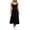Black, variant on Womens Plus Size Summer Dresses Casual Fold Tie Camis Sleeveless Round Neck Dress