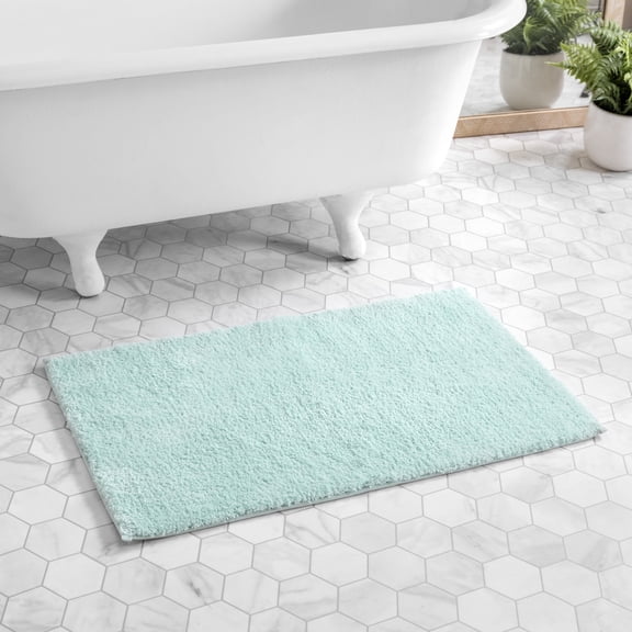 Welhome Microfiber Plush Bath Rug, 100% Microfiber DRYLON™, 2130 GSM, 1 Piece, PLUME, 21"x34"