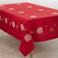 thumbnail image 1 of Saro Lifestyle 116.R70120B 70 x 120 in. Snowflake Design Tablecloth, Red, 1 of 4