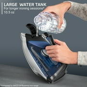 Rowenta Ultimate+ Steam Iron for Clothes, Powerful 1775W, Vertical Steam, Auto-Off, Black & Blue, DW8350U1