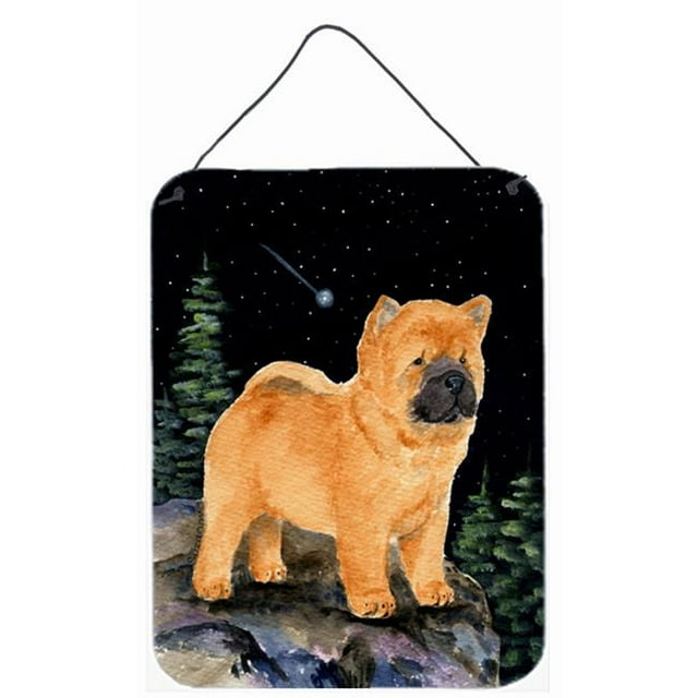 Starry Night Chow Chow Aluminium Metal Wall Or Door Hanging Prints