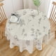 thumbnail image 1 of Mantel redondo con estampado beige de 150 cm para mesa redonda, mesa de comedor, sala de estar y picnic., 1 of 5
