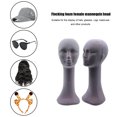 thumbnail image 4 of Flocado espuma cabeza molde pelucas gafas sombrero bufanda soporte de exhibición (gris) JShteea Libre de BPA, 4 of 9
