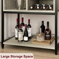 thumbnail image 4 of Garvee Bar Freestanding Wine Cabinet Industrial Bakers Rack, Rustic Grey, 4 of 9