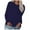 Blue4, variant on yillto Women Plus Size Tshirts Long Sleeve Shirts Casual Solid Color Crewneck Pullover Tunic Tops S-5xl