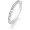 Round-Cut CZ 18kt White Gold-Tone Single-Row Eternity Ring