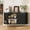 55 Inch Black, variant on Aisword Sideboard Buffet Cabinet with Storage,Mid Century Modern Fluted Accent Coffee Bar Console Table,Tambour Sliding Doors& Adjustable Shelf for Kitchen, Living Room, Entryway, 40 Inch Yellow