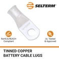 thumbnail image 3 of SELTERM 4/0 AWG XL 1/2" Ring Battery Cable End Terminal Lugs Marine Grade 2ea, 3 of 3