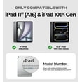 thumbnail image 3 of Dexnor for iPad 11th (A16)/ 10th Generation Case with Keyboard Ultra-Thin Magnetic Detachable Folio Keyboard Cover Multi-Touch Trackpad Backlit for iPad 11th Gen (2025)/ 10th Gen 10.9" (2022),Black, 3 of 8