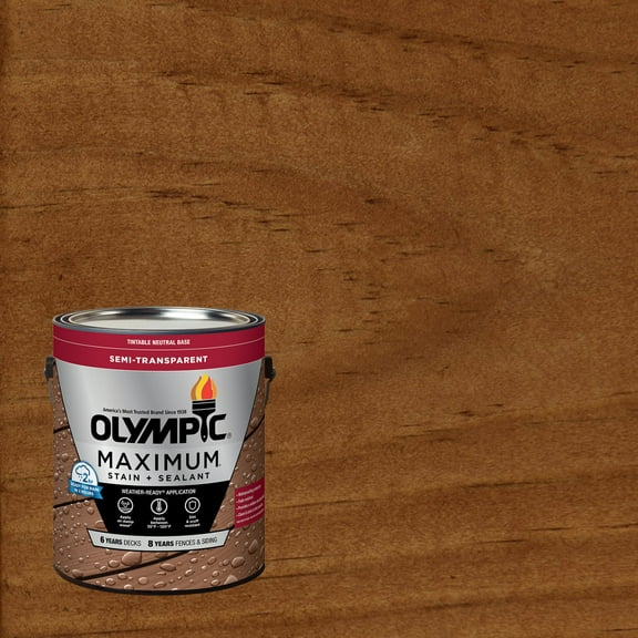 Olympic Maximum 1 Gallon ST-2027 Timberline Semi-Transparent Exterior Stain and Sealer in One Low VOC