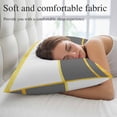 thumbnail image 5 of Modern Grey Gold Throw Pillow Cover 20 x 26 Inch Decorative Pillow Cover Minimalist Geometric Yellow Striped Lumbar Pillowcase Seasonal Rectangle Cushion Case for Couch Sofa Bed Living Room, 5 of 9