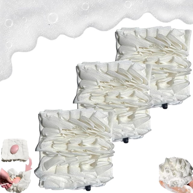 Loufee, Loufee Loofah Washcloth, The Leeffa Soft Loofah and Washcloth, 2 en 1 paño de ducha para exfoliar, Luffa Back Scrubber para ducha (3PCS-A)