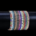 thumbnail image 4 of WLP Single Row Colorful Full Rhinestone Elastic Bracelet for Women Pulseras Femme Simple Elegant Wedding Bracelet Jewelry Gift, 4 of 6