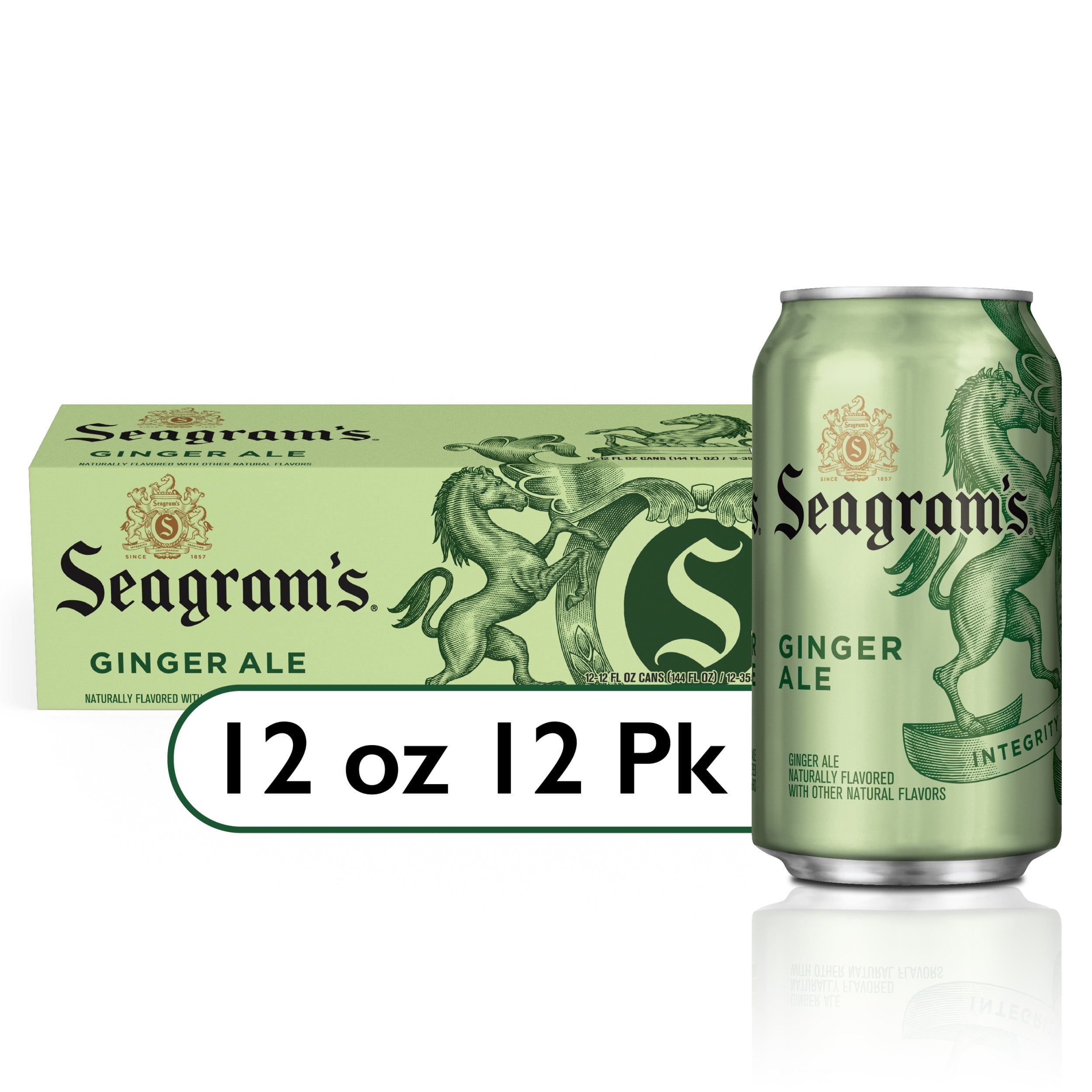 Seagrams Ginger Ale Soda Pop, 12 fl oz, 12 Pack Cans