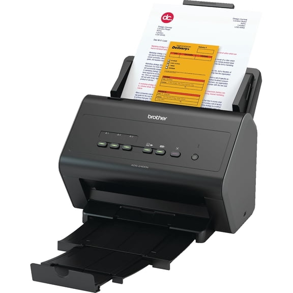 Restored Brother ImageCenter ADS-2400N Sheetfed Scanner  600 dpi Optical, Monochrome & Color, ADF, High-Speed Document Scanning P/N: 5836717 (Refurbished)