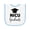 White and Light Blue, variant on Inktastic Nicu Graduate-graduation Hat Baby Terry Cloth Bib