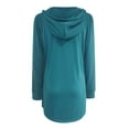 thumbnail image 4 of DPTALR Femmes Automne Capuche Solide en Vrac Confortable Manches Longues Tops Poche Chemisier, 4 of 4