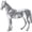 Silver, variant on Silver Glossy Standing Horse Brooch, Unisex Animal Lapel Pin, 2x1.8inch