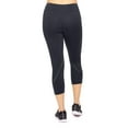 thumbnail image 4 of Expert Brand Women's Mid-Rise Diamond Laser Cut Capri Leggings, Black, XL, 4 of 8