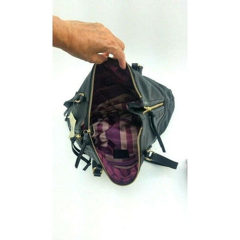 Authentic Prada Saffiano Double Pockets Bi-Color Tote (Purple/Black)  Excellent