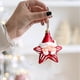 thumbnail image 2 of Adorno para árbol de Navidad, 2 piezas, plástico para colgar en la víspera de Navidad, bonitos accesorios para árbol de Navidad de color rojo, decoración colgante de Papá Noel para colgar en, 2 of 7