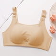 thumbnail image 2 of Koadzawe Women's Full Coverage Sports Bra, Wireless High Support Active Bra with Wide Adjustable Straps, Breathable Comfort Fit for Workout, Running, Walking and Daily Wear Beige S, 2 of 6