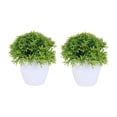 thumbnail image 5 of GETAJGHSD Artificial Plants Decoration Simulated Plant Bonsai Plastic Green 2Pcs 5.5x5.5in, 5 of 8