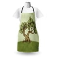 thumbnail image 3 of Tree Apron, Hand Drawn Olive Tree on a Hill Sketch Nature Design Spring, Unisex Kitchen Bib with Adjustable Neck for Cooking Gardening, Adult Size, Pale Green Pale Brown, by Ambesonne, 3 of 4
