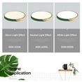 thumbnail image 4 of Lámpara de techo LED, 18 W, 3 temperaturas de color, luces de techo de madera para dormitorio, lámpara de techo circular moderna para cocina, sala de estar, pasillo, verde, 4 of 5