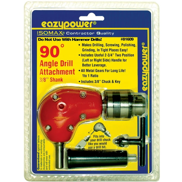 Eazypower 81609 90Degree Plastic Angle Drill Attachment, 3/8inch, (1 per Pack)