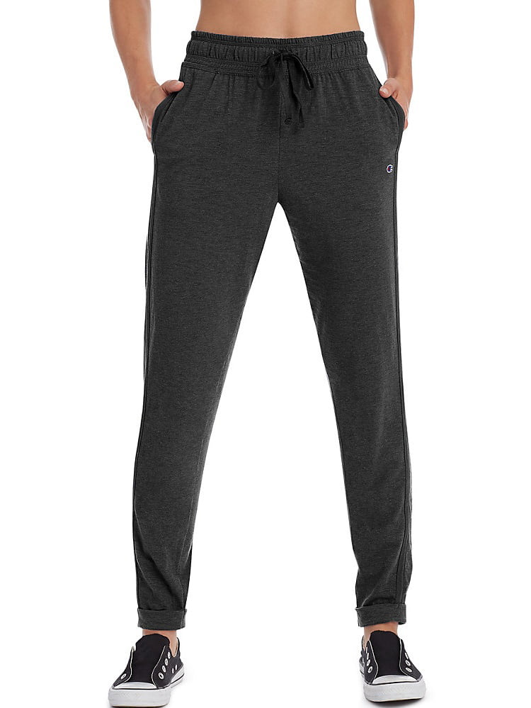 Champion Women's Heathered Jersey Joggers - Size - XL - Color - Black ...
