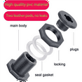 thumbnail image 4 of PVC Bulkhead Fitting 3/4 Inch with Plugs,Garden Hose Adapter with Clamp Kit,Water Tank Connector,Thru-Bulk Pipe Fitting, 4 of 7