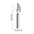 thumbnail image 3 of HCBY Stainless Steel Garden Trowel, Mini Cultivator Rake, Compact Planting Hand Tool, Sleek All-Metal Design, Polished Silver Finish for Balcony Flower Pots, 3 of 6