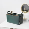 thumbnail image 3 of Cheers Dual Handle Storage Box Large Capacity Faux Leather Key Shoe Cabinet Cosmetic Desktop Storage Basket for Household, 3 of 7