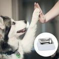 thumbnail image 3 of Roman column pet bowl anti-overturning detachable stainless steel food bowl - white square, 3 of 5