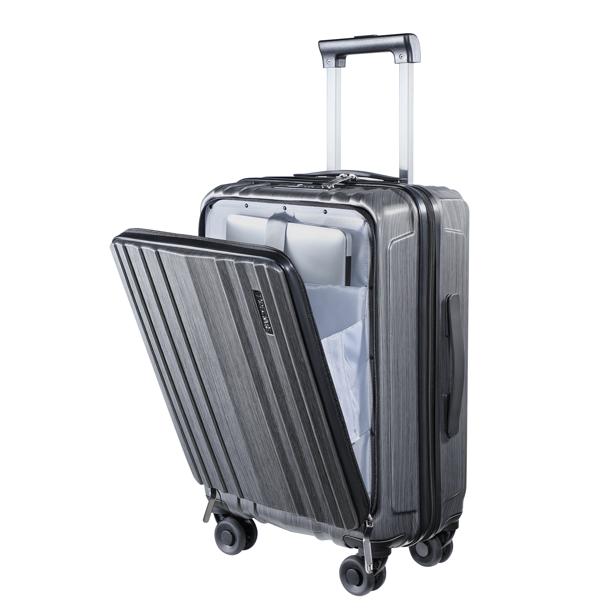 Carry on Luggage 21 Inch with Front Pocket for 15.6" Laptop