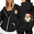 thumbnail image 1 of WILLBEST Sudadera para Mujer, Estilo Navideño, con Cremallera, Manga Larga, Bolsillo, Cordón Ajustable y Capucha Mediana, 1 of 8