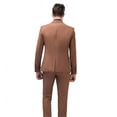 thumbnail image 4 of Ensemble 3 Pcs Ajusté pour Homme, Veste Unie à un Bouton, Gilet et Pantalon, 4 of 5