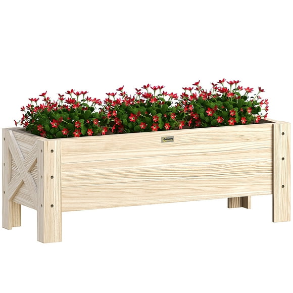 Outsunny Bacs de Culture Surélevés de Jardin 3,3 x 1,2 x 1,2 Pi