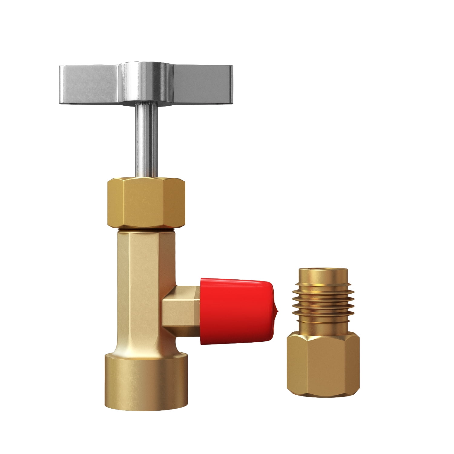 TOPEMAI R134A Can Tap Refrigerant Dispenser with Tank Adapter,R-134A Can Tap Valve for 1/2 and 1/4 AC Charging Hose Connect R12 R22 Manifold TOPEMAI R134A Can Tap Refrigerant Dispenser with Tank Adapter,R-134A Can Tap Valve for 1/2 and 1/4 AC Charging Hose Connect R12 R22 Manifold