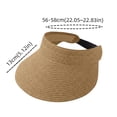 thumbnail image 5 of PRINxy Women's Roll-Up Wide Brim Straw Sun Visor Hat, Lightweight Portable UV Protection Hat for Summer Beach Hiking Activities Khaki, 5 of 7