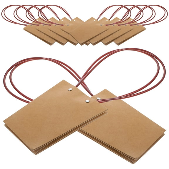 MLINS  10 Pcs Kraft Paper Bag Flower Present Water Resistant Tote Bags Brown