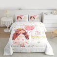thumbnail image 2 of Manfei Girly Little Princess Bedding Comforter Set, Cartoon Gold Stars Twin Comforter Sets, Teen Girl Kid Reversible Bedding Set, Breathable Home Decor, 2 Pieces, 2 of 8