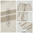 thumbnail image 3 of DOKOTOO Barrel Pants Women Casual Drawstring Wide Leg Palazzo Pants Elastic Waisted Linen Pants Trousers with Pockets, 3 of 10