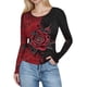 thumbnail image 2 of Xuyuer Long Sleeve Thermal Shirt for Women Light Tops Spring Summer 2025 Crew Neck Casual Non Positioning Printing Slim Tight Fitting Basic T-Shirts, 2 of 6