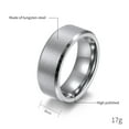 thumbnail image 2 of Matte 8mm Tungsten Carbide Mens Ring Men Wedding Band Man Ring, 2 of 5